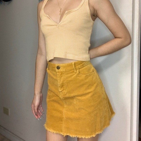 Forever 21 Dresses & Skirts - Forever 21 mustard corduroy skirt